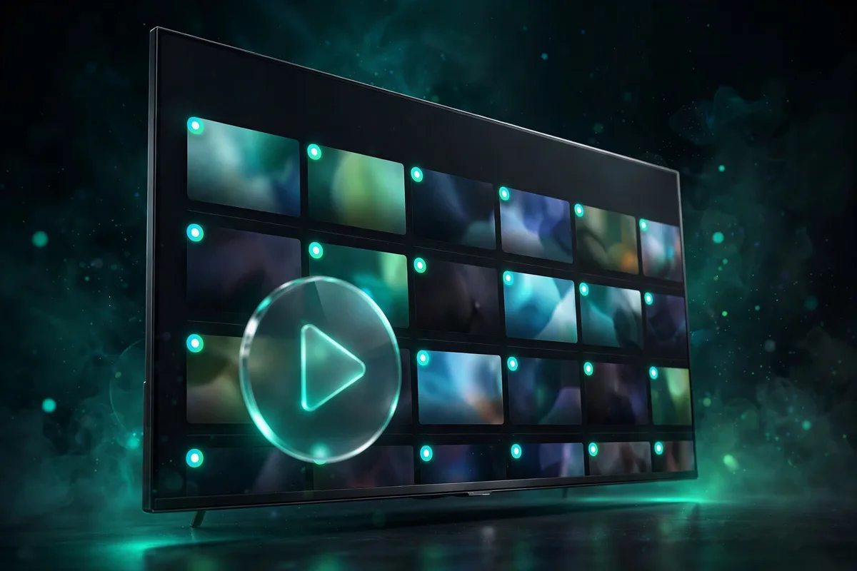 Illustration: TV app with program guide